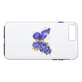 Bloem Saffier Vlinder Case-Mate iPhone Case (Achterkant (Horizontaal))