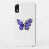 Bloem Saffier Vlinder Case-Mate iPhone Case (Achterkant)