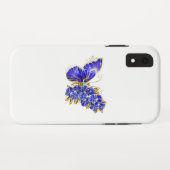 Bloem Saffier Vlinder Case-Mate iPhone Case (Achterkant (horizontaal))