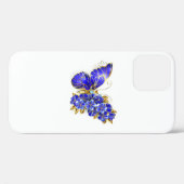 Bloem Saffier Vlinder Case-Mate iPhone Case (Achterkant (horizontaal))