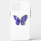 Bloem Saffier Vlinder Case-Mate iPhone Case (Achterkant)