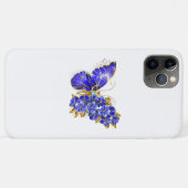 Bloem Saffier Vlinder Case-Mate iPhone Case (Achterkant (horizontaal))