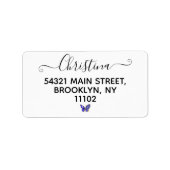 Bloem Saffier Vlinder Etiket (Voorkant)