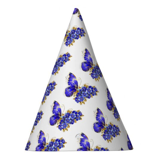 Bloem Saffier Vlinder Feesthoedjes (Rechts)