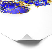 Bloem Saffier Vlinder Foto Afdruk (Hoek)