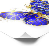 Bloem Saffier Vlinder Foto Afdruk (Hoek)