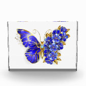 Bloem Saffier Vlinder Fotoblokken (Voorkant)