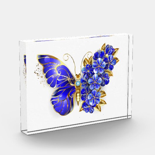 Bloem Saffier Vlinder Fotoblokken (Links)