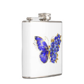 Bloem Saffier Vlinder Heupfles (Rechts)