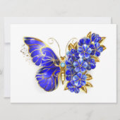 Bloem Saffier Vlinder Kaart (Voorkant)