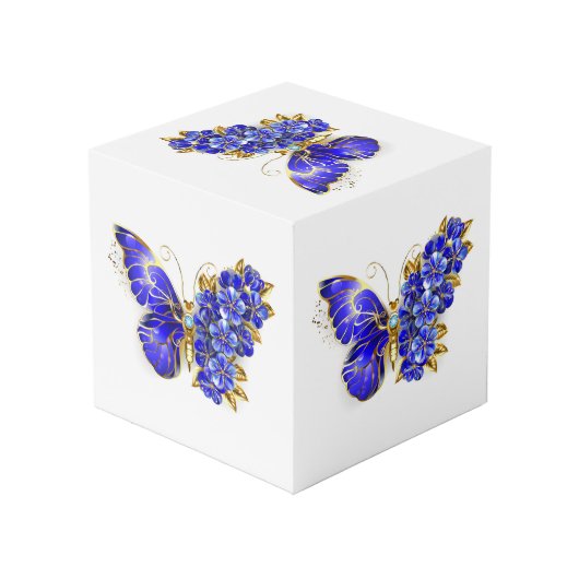Bloem Saffier Vlinder Kubus (Achter hoekig)