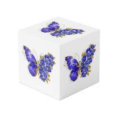 Bloem Saffier Vlinder Kubus (Voorkant hoekig)