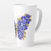 Bloem Saffier Vlinder Latte Mok (Rechterhoek)