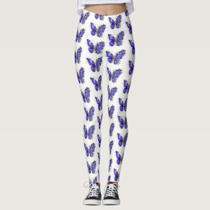 Bloem Saffier Vlinder Leggings