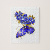Bloem Saffier Vlinder Legpuzzel (Verticaal)