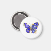 Bloem Saffier Vlinder Magneet (Voorkant / Achterkant)