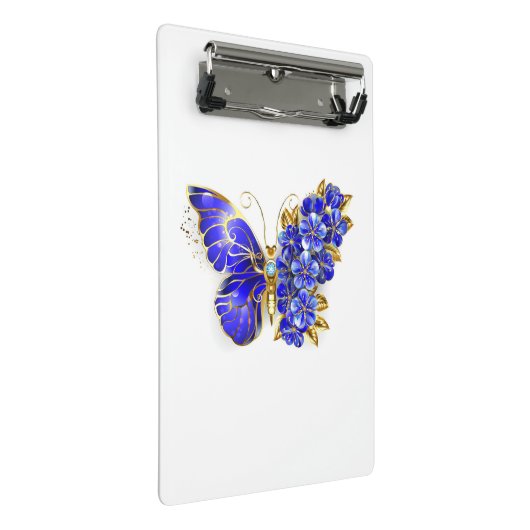 Bloem Saffier Vlinder Mini Klembord (Schuin)