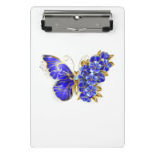 Bloem Saffier Vlinder Mini Klembord (Voorkant)