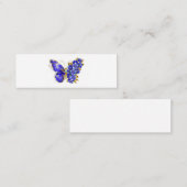 Bloem Saffier Vlinder Mini Visitekaartje (Voorkant / Achterkant)