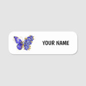 Bloem Saffier Vlinder Naamplaatje (Voorkant)