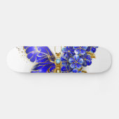 Bloem Saffier Vlinder Persoonlijk Skateboard (Horizontaal)