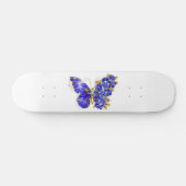 Bloem Saffier Vlinder Persoonlijk Skateboard (Horizontaal)