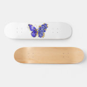Bloem Saffier Vlinder Persoonlijk Skateboard (Horizontaal)