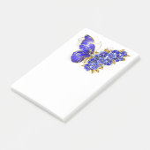 Bloem Saffier Vlinder Post-it® Notes (Schuin)