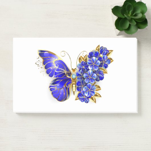 Bloem Saffier Vlinder Post-it® Notes (Kantoor)