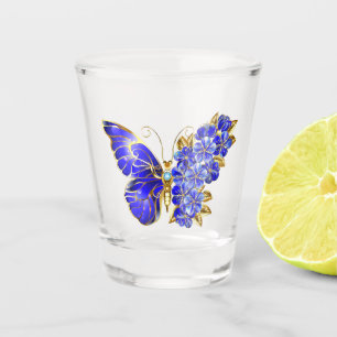 Bloem Saffier Vlinder Shot Glas