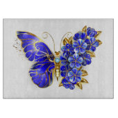 Bloem Saffier Vlinder Snijplank (Voorkant)
