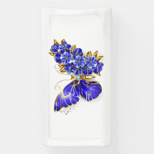 Bloem Saffier Vlinder Spandoek (Verticaal)