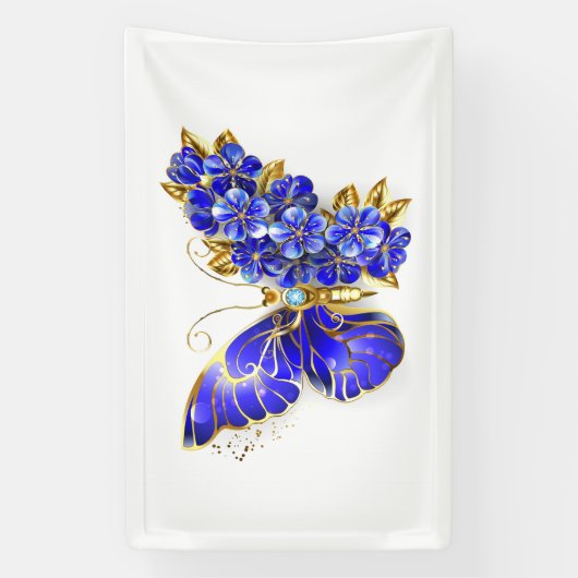 Bloem Saffier Vlinder Spandoek (Verticaal)