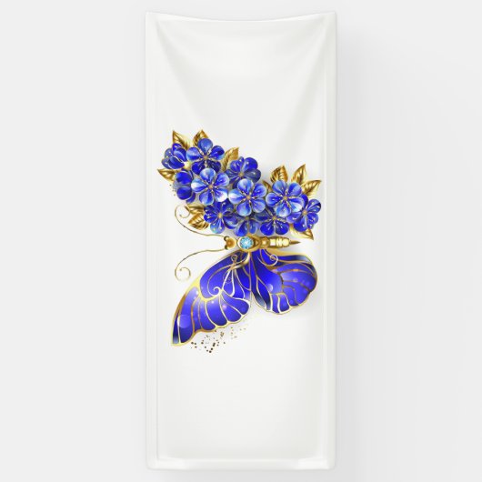 Bloem Saffier Vlinder Spandoek (Verticaal)