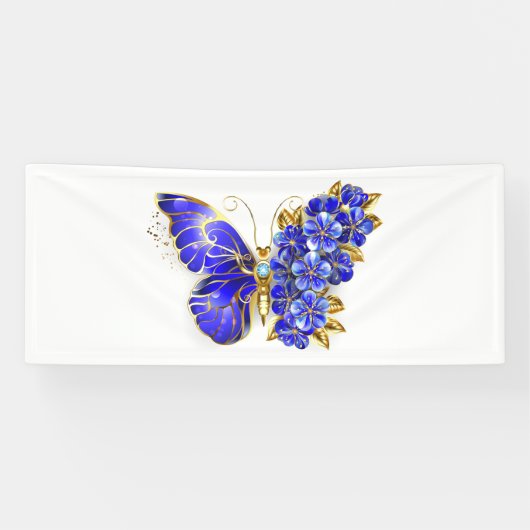 Bloem Saffier Vlinder Spandoek (Horizontaal)