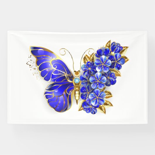 Bloem Saffier Vlinder Spandoek (Horizontaal)