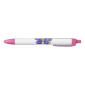 Bloem Saffier Vlinder Zwarte Inkt Pen (Bodem)