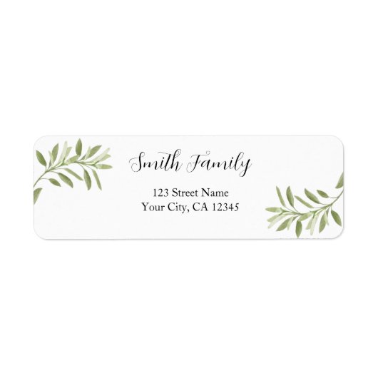 Bloem Salie Blad Retouradres Label (Voorkant)