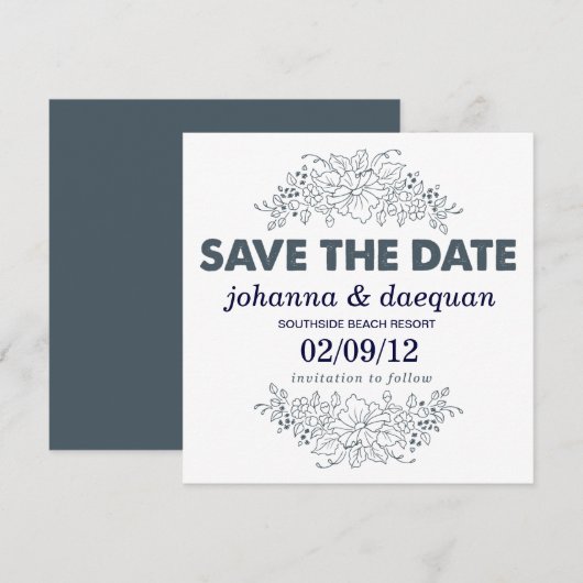 bloem save the date (Voorkant / Achterkant)