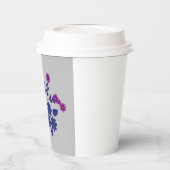 Bloem Schattige Grijs Papieren Bekers (Links)