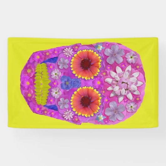 Bloem Schedel 2 Spandoek (Horizontaal)