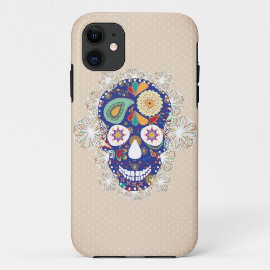 bloem schedel ifoon Case-Mate iPhone case (Achterkant)