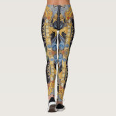 Bloem schedel patroon | Heldere kleuren Leggings (Achterkant)