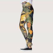 Bloem schedel patroon | Heldere kleuren Leggings (Links)