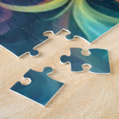 Bloem schedel puzzel legpuzzel (Zijkant)