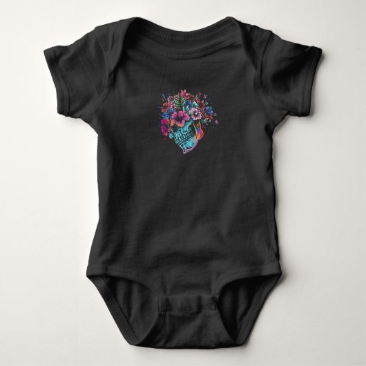 Bloem Schedel Romper (Voorkant)