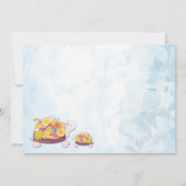 Bloem schildpadden Baby jongen geboorte aankondigi Aankondiging (Achterkant)