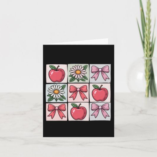 Bloem Schooloverhemd Cute Roze Terug Naar School G Kaart (Voorkant)