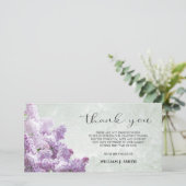 Bloem Sering THANK YOU Grijs | FOTO Bedankkaart (Staand voorkant)