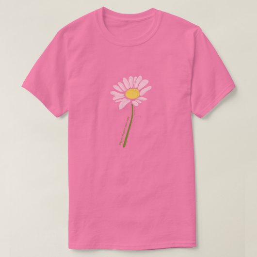 Bloem Shirt – Roze Kleuren (Design voorkant)